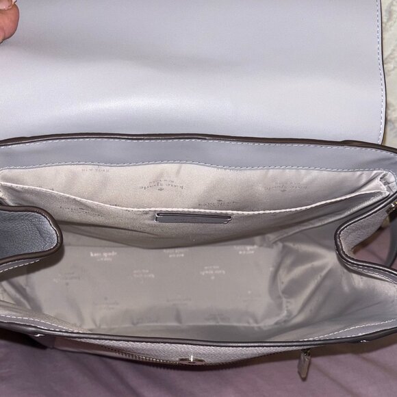 Kate Spade Lena Flap Backpack GrayBlue Color Block Light Gray main image 6